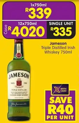 Shoprite Liquor Jameson Triple Distilled Irish Whiskey offer