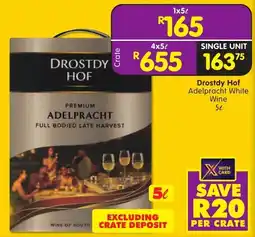 Shoprite Liquor Drostdy Hof Adelpracht White Wine offer