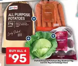 Pick n Pay PnP All Purpose Potatoes, Beetroot, Carrots and Cabbage Head offer