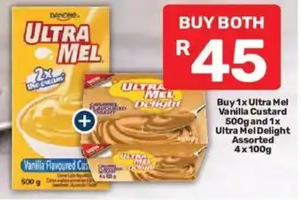Danone Ultra Mel Vanilla Custard and Ultra Mel Delight Assorted