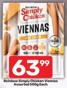 Pick n Pay Rainbow Simply Chicken Viennas Assorted offer