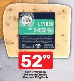 Pick n Pay Klein River Colby or Leyden Cheese Prepack offer