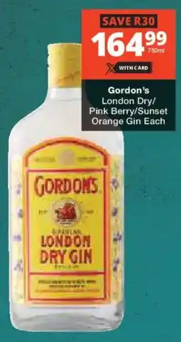 Liquor Shop Gordon's London Dry/ Pink Berry/ Sunset Orange Gin offer