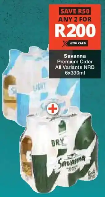 Savanna Premium Cider All Variants NRB
