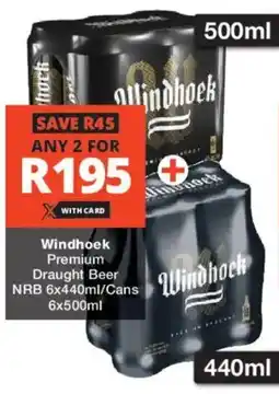 Liquor Shop Windhoek Premium Draught Beer NRB/ Cans offer