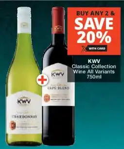 Liquor Shop KWV Classic Collection Wine All Variants offer