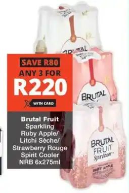Liquor Shop Brutal Fruit Sparkling Ruby Apple/ Litchi Sèche/ Strawberry Rouge Spirit Cooler NRB offer