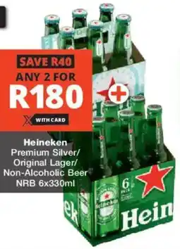 Liquor Shop Heineken Premium Silver/ Original Lager/ Non-Alcoholic Beer NRB offer