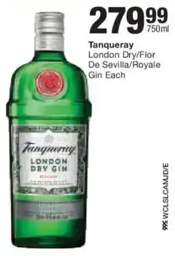 Liquor Shop Tanqueray London Dry/ Flor De Sevilla/ Royale Gin offer