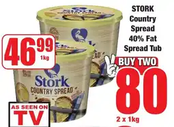 Boxer Superstores Stork Country Spread 40% Fat Spread Tub offer