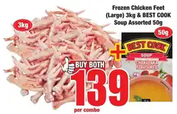 Boxer Superstores Frozen Chicken Feet Large & Best Cook Soup Assorted offer