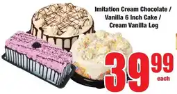 Boxer Superstores Imitation Cream Chocolate/ Vanilla 6 Inch Cake/ Cream Vanilla Log offer