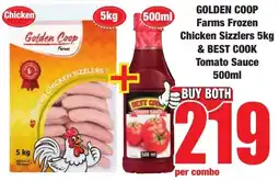 Boxer Superstores Golden Coop Farms Frozen Chicken Sizzlers & Best Cook Tomato Sauce offer