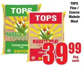 Boxer Superstores Tops Fine/ Coarse Mabele Meal offer