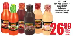 Boxer Superstores Best Cook Peri-Peri Assorted/ Sweet Chilli/ Barbeque/ Pele-Naise Sauce/ Chakalaka Naise offer