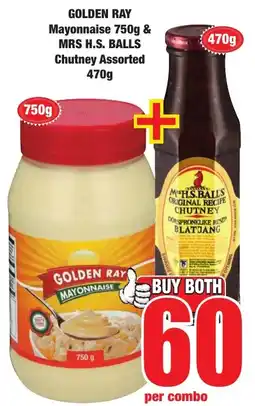 Boxer Superstores Golden Ray Mayonnaise & Mrs H.S. Balls Chutney Assorted offer