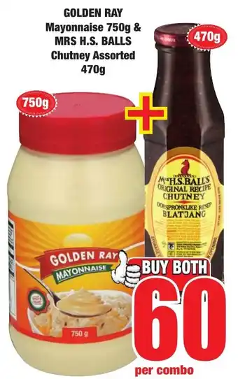 Boxer Superstores Golden Ray Mayonnaise & Mrs H.S. Balls Chutney Assorted offer