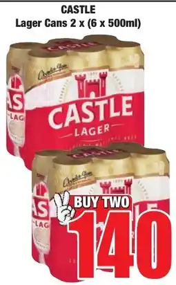 Boxer Superstores Castle Lager Cans offer