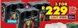 Shoprite Carling Black Label Beer Cans offer