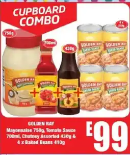 Boxer Golden Ray Mayonnaise, Tomato Sauce, Chutney Assorted & Baked Beans offer