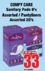 Boxer Comfy Care Sanitary Pads Assorted/ Pantyliners Assorted offer