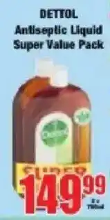 Boxer Dettol Antiseptic Liquid Super Value Pack offer