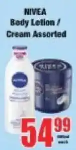 Boxer Nivea Body Lotion/ Cream Assorted offer