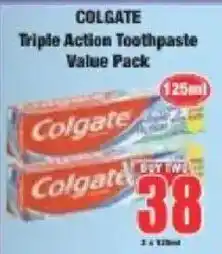 Boxer Colgate Triple Action Toothpaste Value Pack offer
