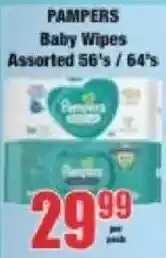 Boxer Pampers Baby Wipes Assorted offer
