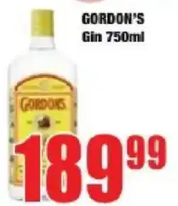 Boxer Gordon's Gin offer