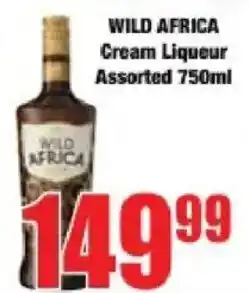 Boxer Wild Africa Cream Liqueur Assorted offer