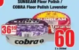 Boxer Sunbeam Floor Polish/ Cobra Floor Polish Lavender offer
