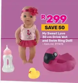 Game My Sweet Love 30 cm Drink Wet and Swim Ring Doll offer