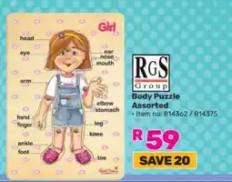 Game Body Puzzle Assorted offer