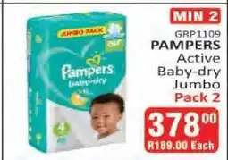 KitKat Cash and Carry PAMPERS Active Baby-dry Jumbo Pack 2 offer