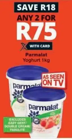 Checkers Parmalat Yoghurt offer