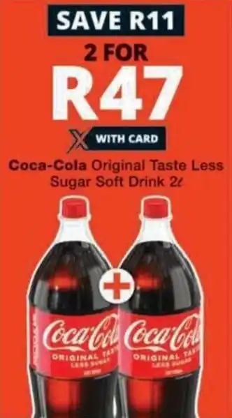 Checkers Coca-Cola Original Taste Less Sugar Soft Drink offer