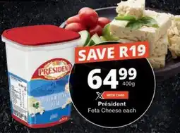 Checkers Président Feta Cheese offer