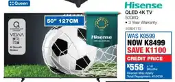OK Furniture Hisense 50" QLED 4K TV offer