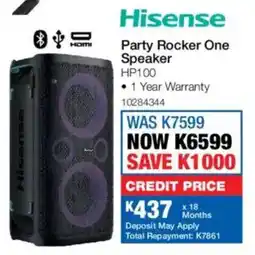 OK Furniture Hisense Party Rocker One Speaker offer
