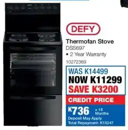 OK Furniture Defy Thermofan Stove offer