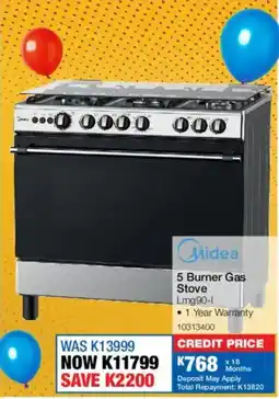 OK Furniture Midea 5 Burner Gas Stove offer