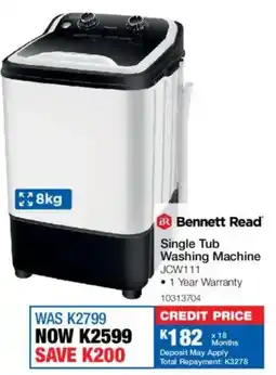 OK Furniture Bennett Read Single Tub Washing Machine offer
