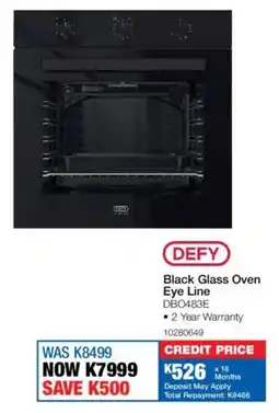 OK Furniture Defy Black Glass Oven Eye Line offer
