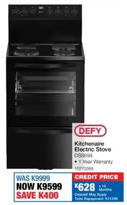OK Furniture Defy Kitchenaire Electric Stove offer