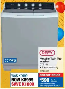 OK Furniture Defy Metallic Twin Tub Washer offer