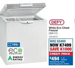 OK Furniture Defy White Eco Chest Freezer offer