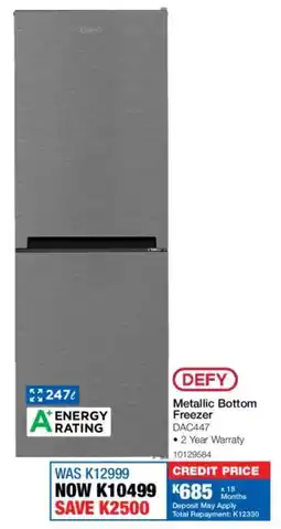 OK Furniture Defy Metallic Bottom Freezer offer
