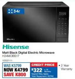 OK Furniture Hisense Matt Black Digital Electric Microwave offer