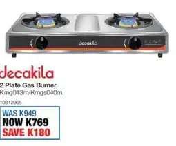 OK Furniture Decakila 2 Plate Gas Burner offer